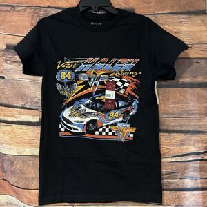 Van Halen Racing 84 Small Graphic T-Shirt Men's Rock Band Tee Black Race Car